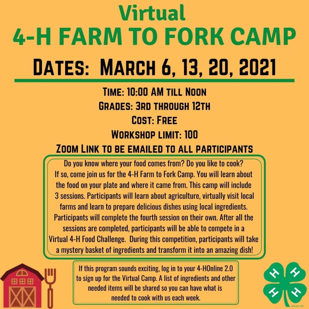 Picture of 4-H Farm to Fork advertisement